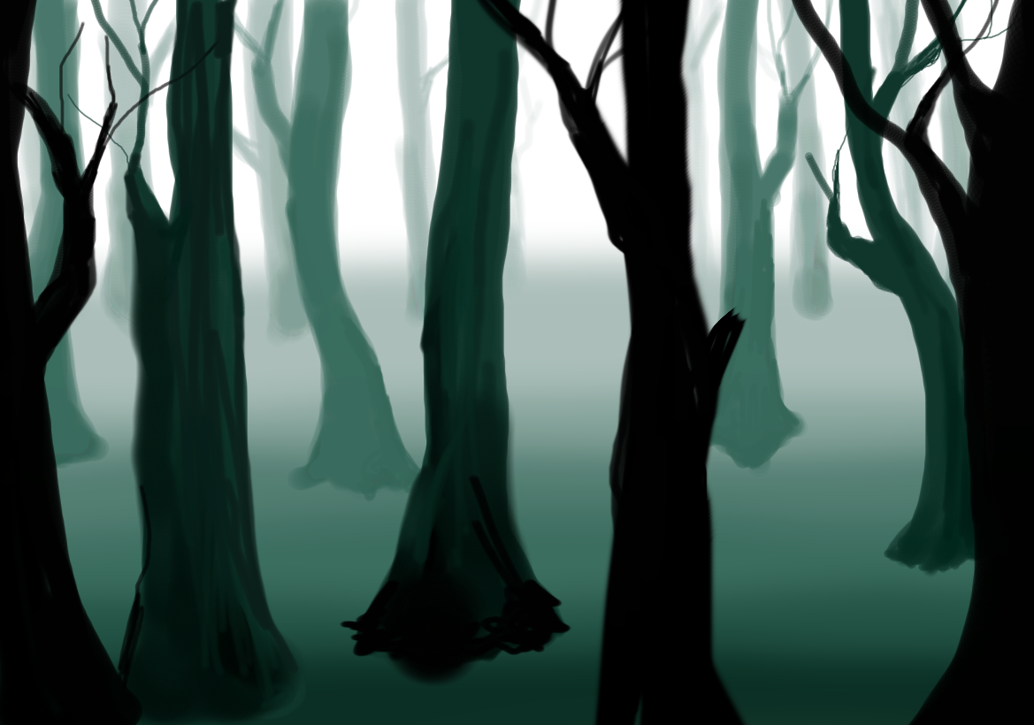 How to digitally draw a misty forest » Make a Mark Studios