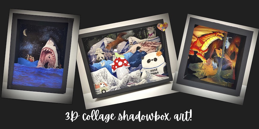 How to create a 3d collage shadowbox » Make a Mark Studios