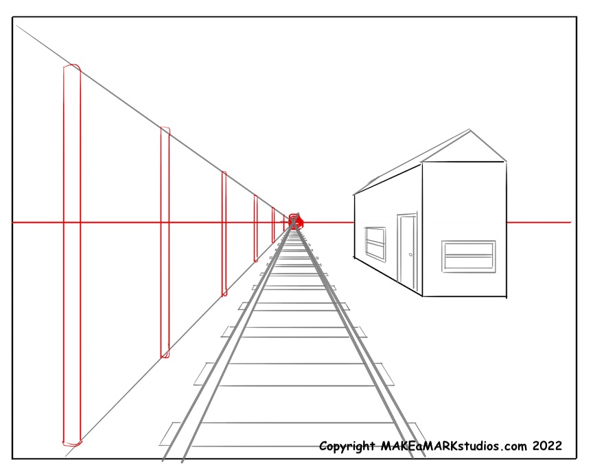 How To Draw A 1 Point Perspective Landscape » Make A Mark Studios