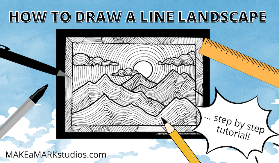 Line Landscape Drawings Easy Mountain Landscape Drawing How To Draw